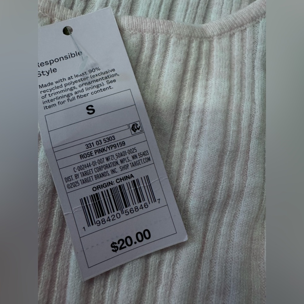 Wild Fable Ribbed Knit Tank Top Bundle | Pink & Cream | Size Small | NWT - Picture 5 of 6